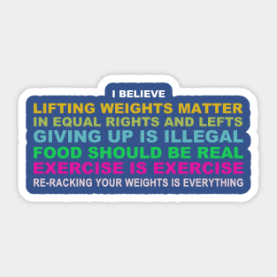 Lifting Weights Matter Sticker